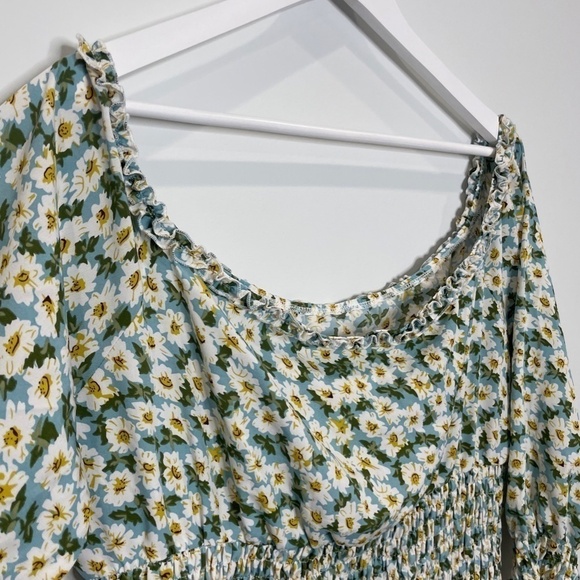 Savi Mom Daisy Flora Off the Shoulder Ruffle Maternity Dress - Picture 8 of 9